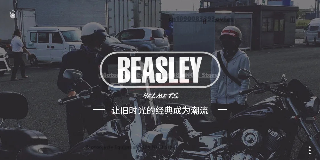 Original BEASLEY Retro Motorcycle Helmet