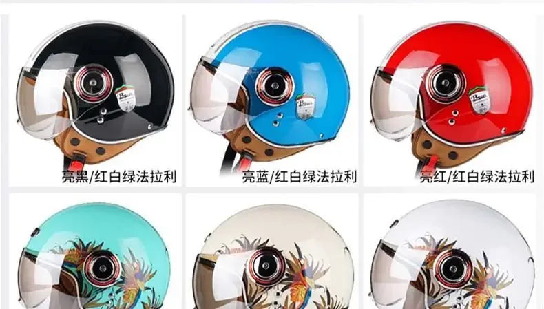 Beon Motorcycle Helmet - ECE Certified Retro Half Cap