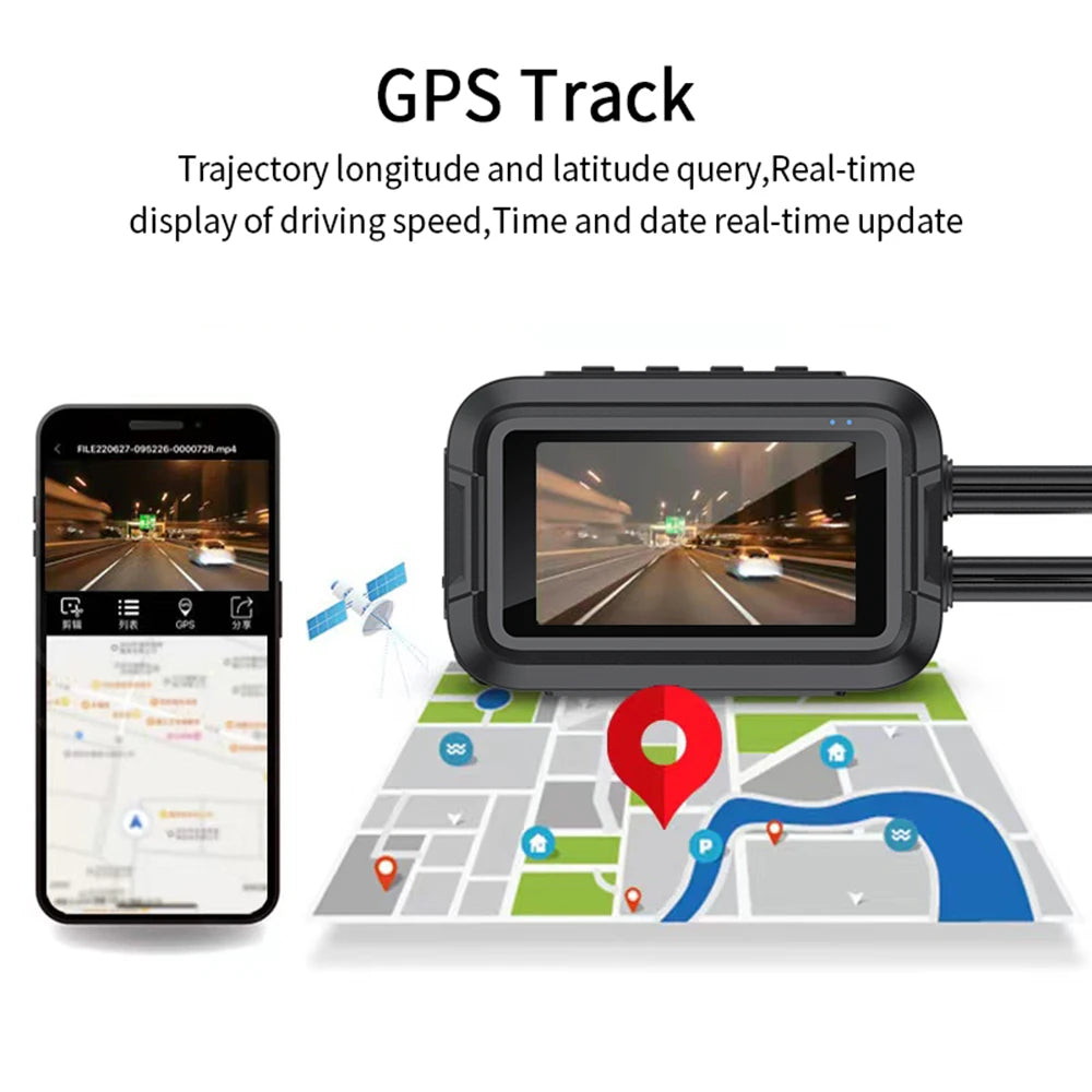 Dual 1080P Waterproof Motorcycle DVR Camera