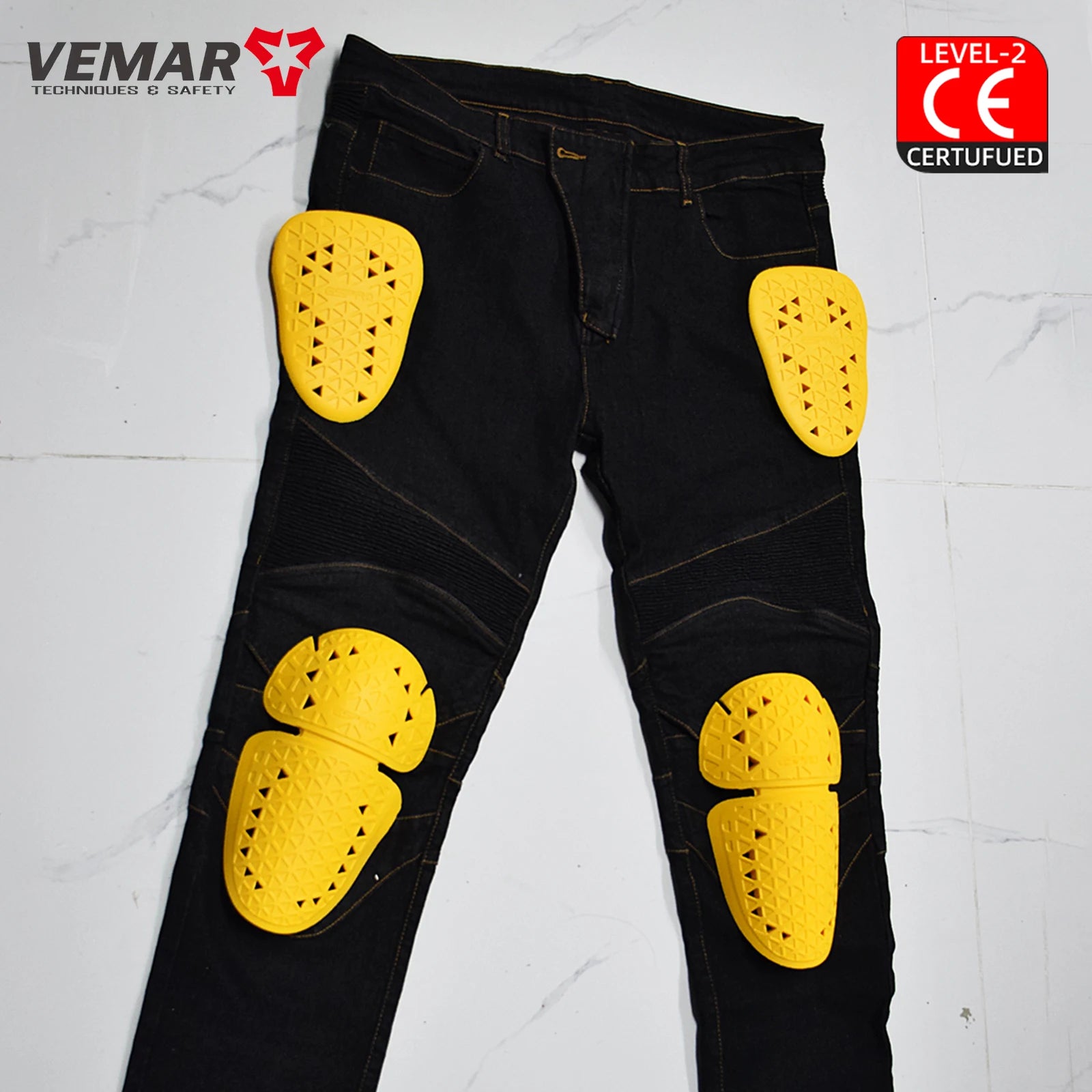 CE Certified 2 Knee Hip Protector Built-in Motorcycle Pants