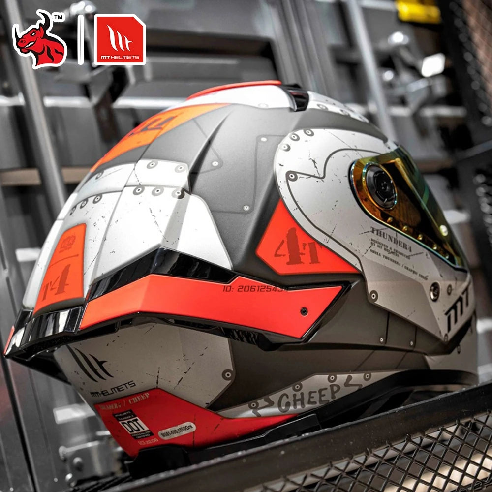 Full Face Motorcycle Helmet with Clear Visor
