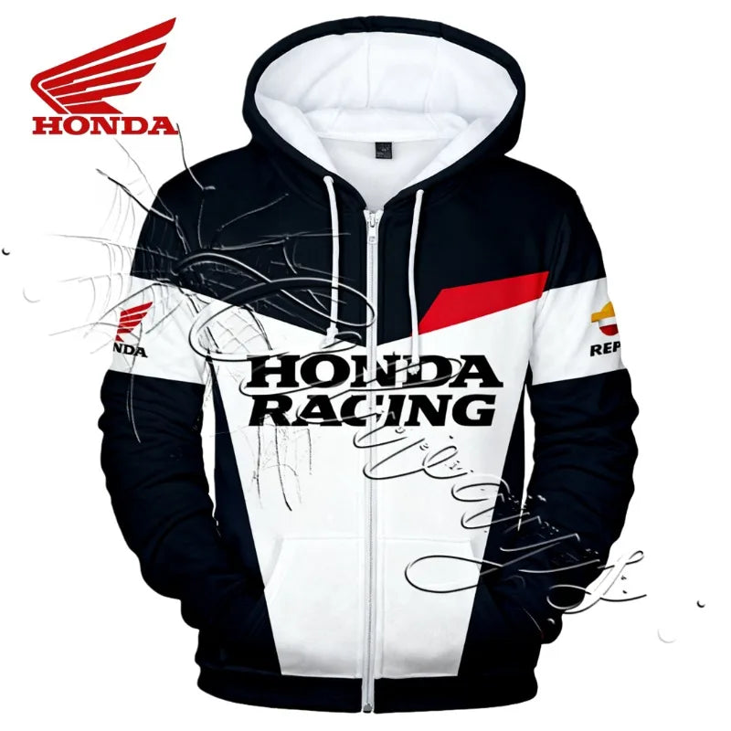 Motorcycle Zip Hoodie Sweatshirt