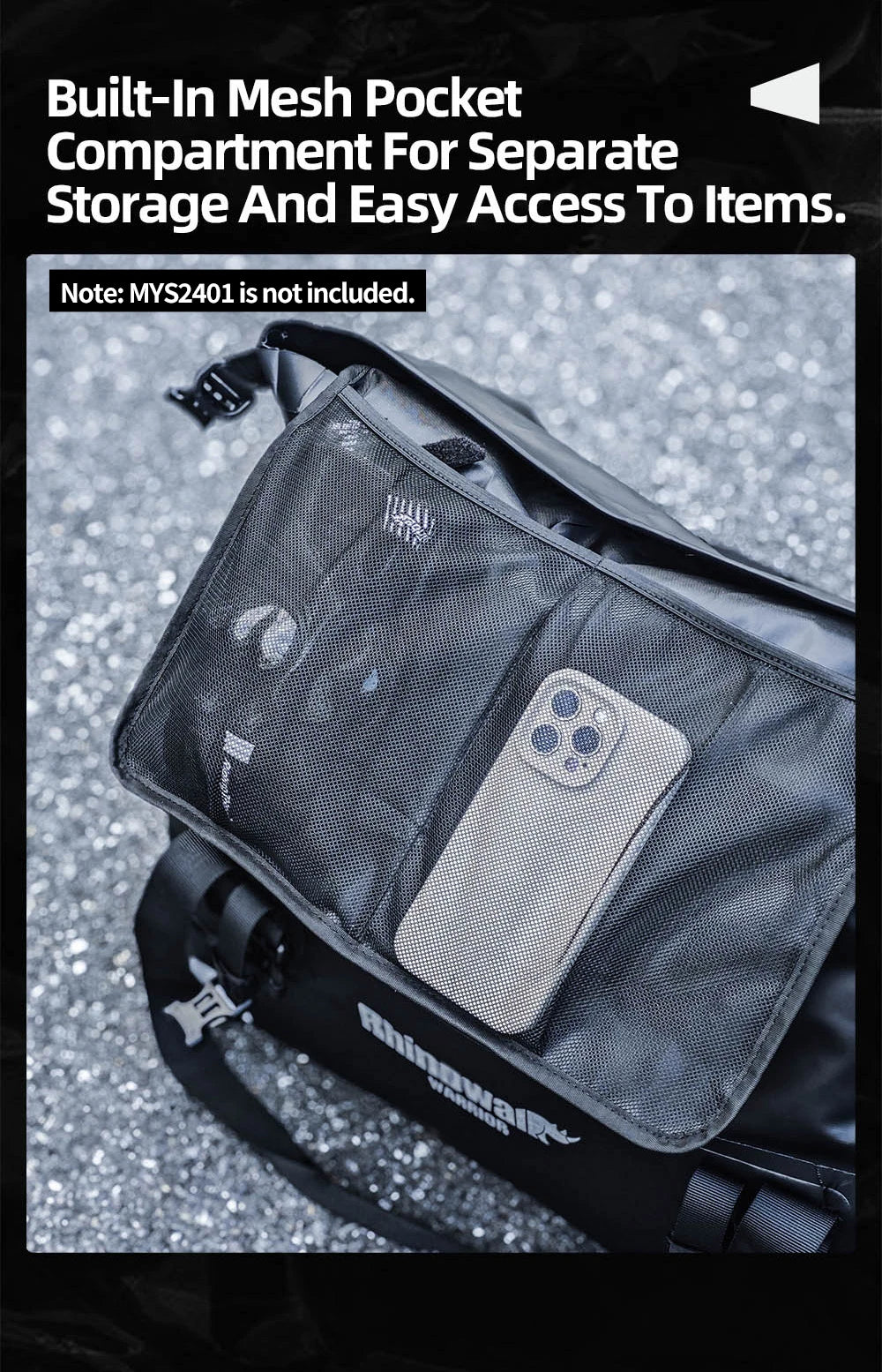 Waterproof Motorcycle Saddle Bag with MOLLE Expansion