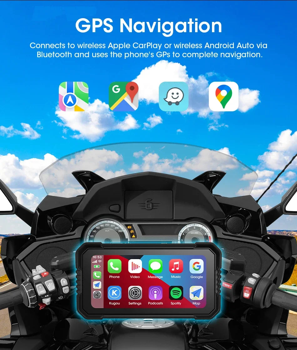 motorcycle touch screen GPS navigation system