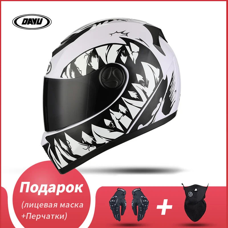 Dual Visor Full Face Modular Motorcycle Helmet