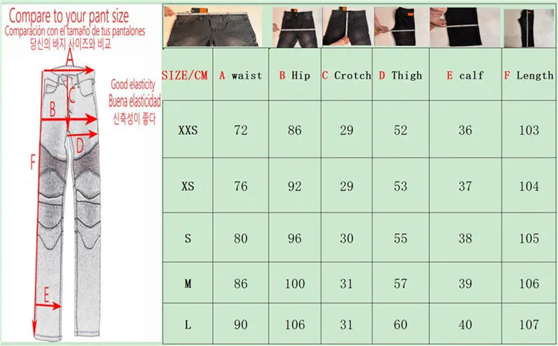 Women's Embroidery Motorcycle Pants