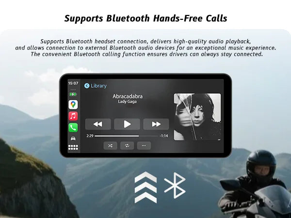 6-Inch Motorcycle Smart Display with Wireless CarPlay