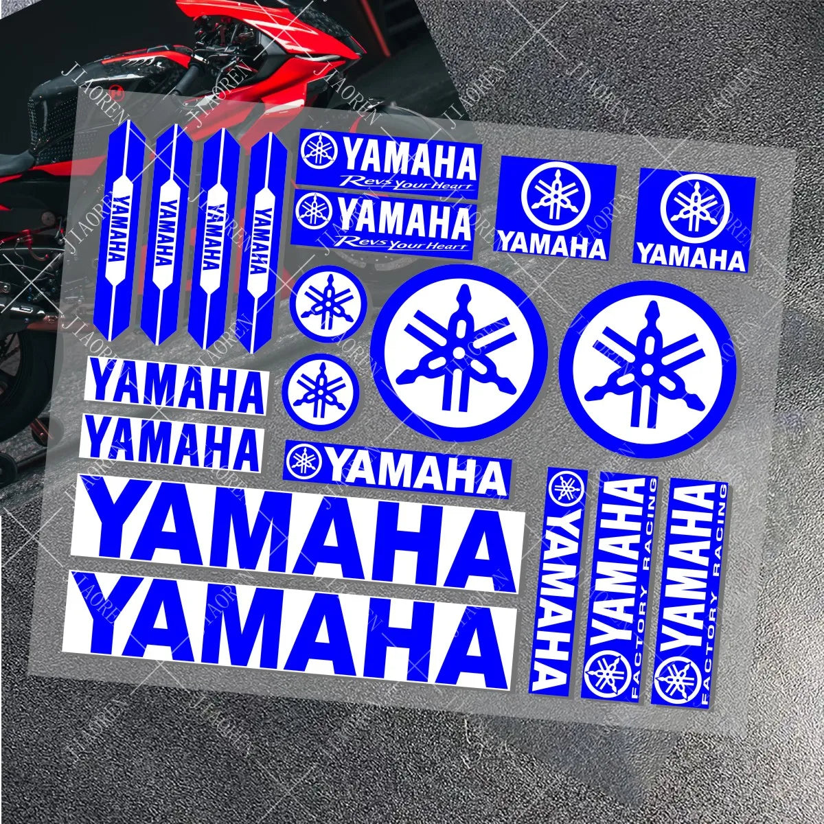 Yamaha Vinyl Motorcycle Sticker Set