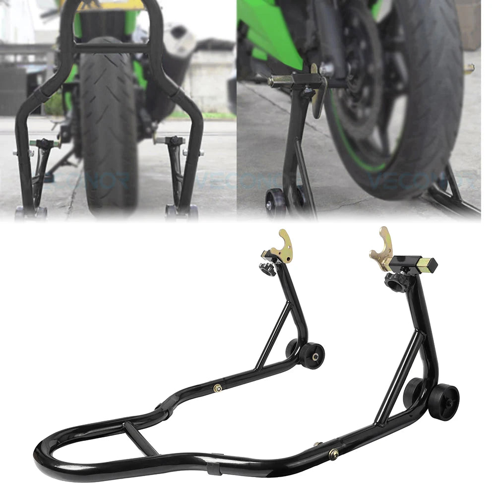 Heavy-Duty Motorcycle Front and Rear Stand Combo