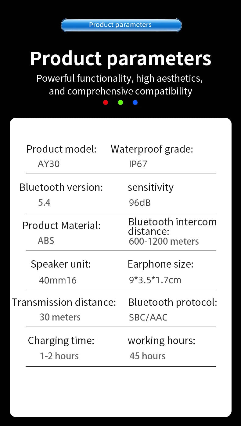 Bluetooth Motorcycle Headset