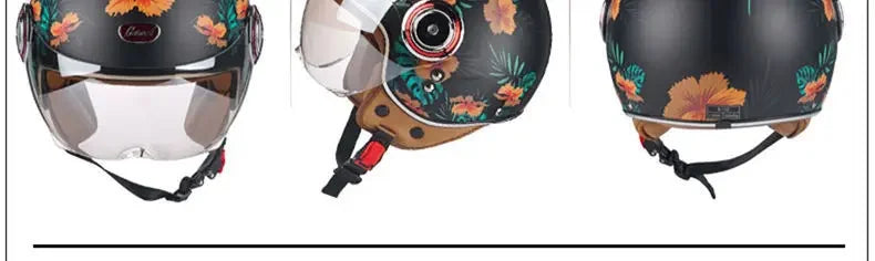 Beon Motorcycle Helmet - ECE Certified Retro Half Cap