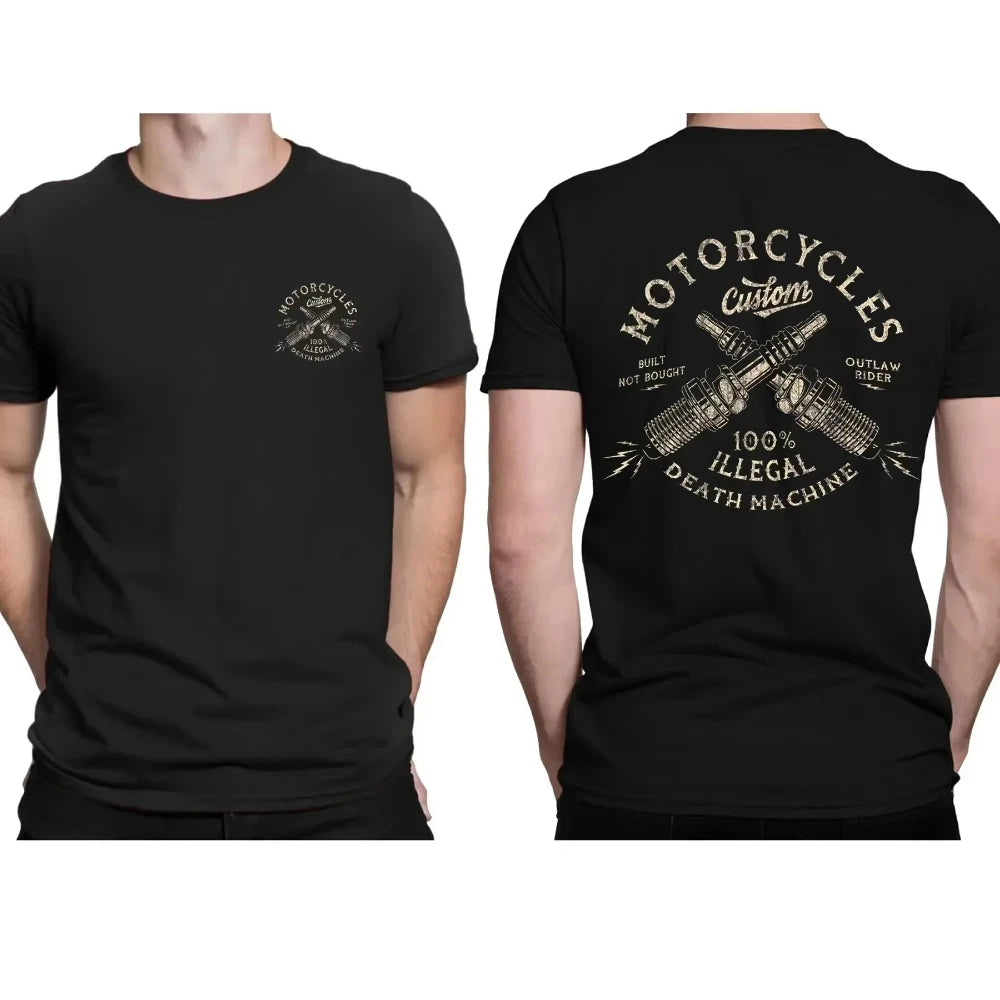 Men's Gothic Style Motorcycle Enthusiast T-shirt