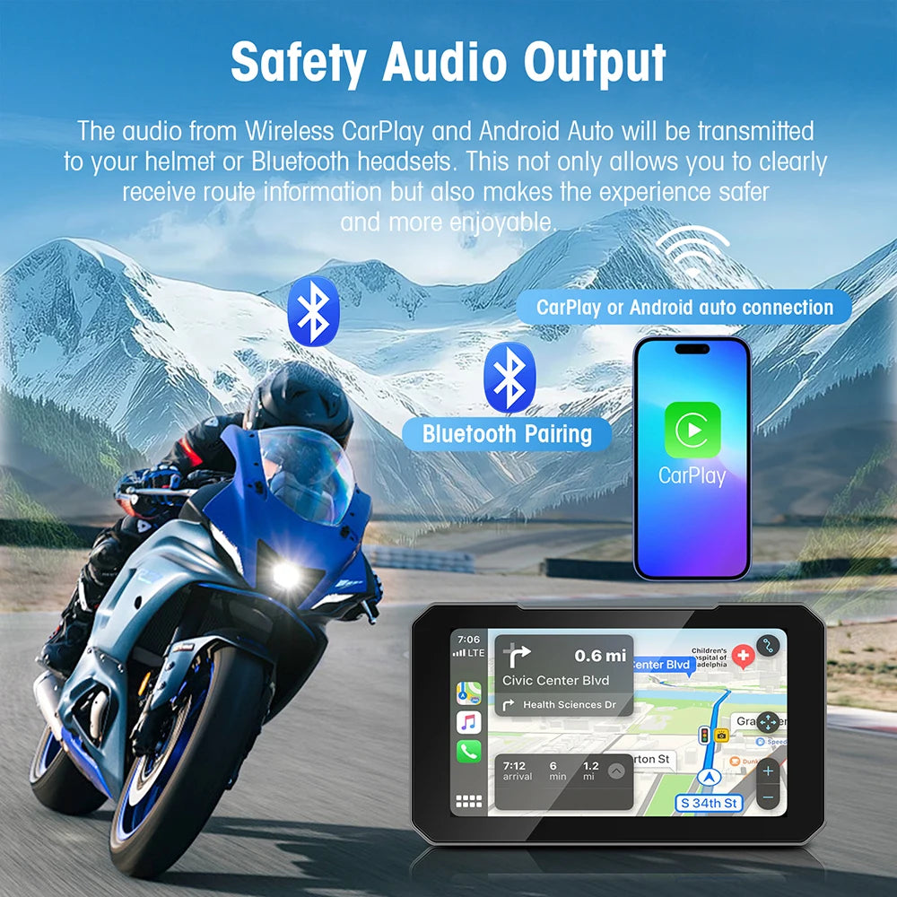 Wireless Motorcycle GPS Navigation