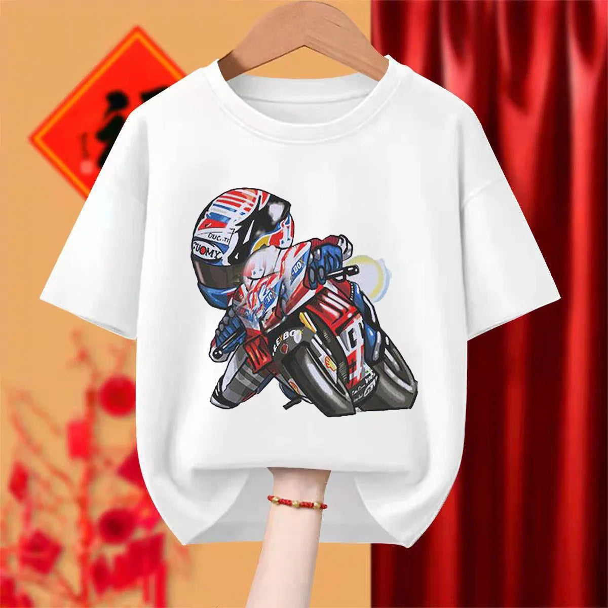 Kids Motorcycle Boy Print T-shirt