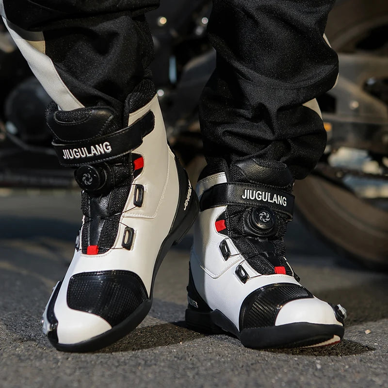 High-Top Motorcycle Boots
