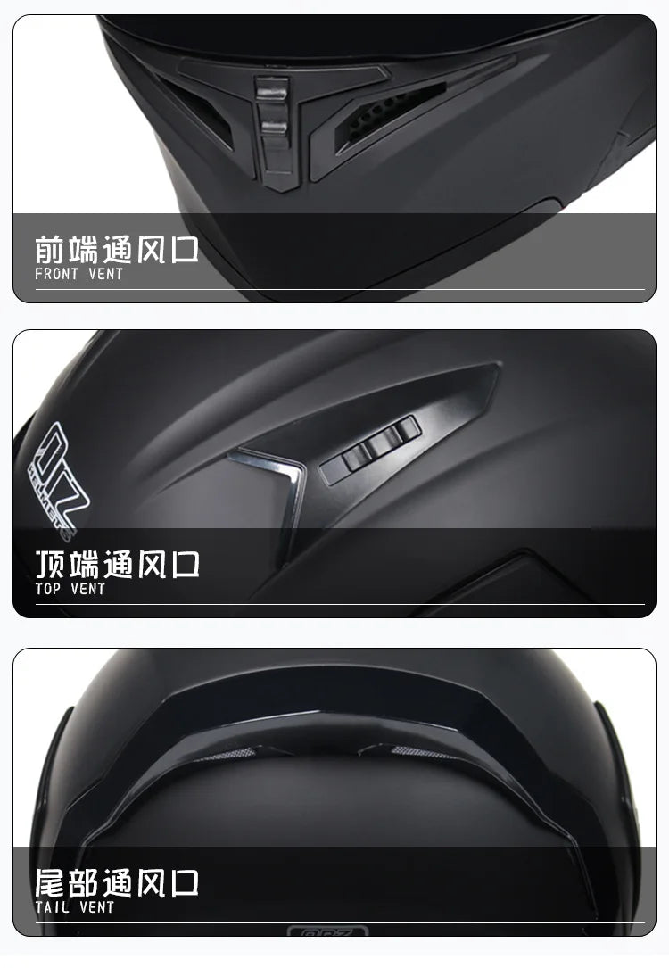 Fire Red Bluetooth Motocross Modular Motorcycle Helmet