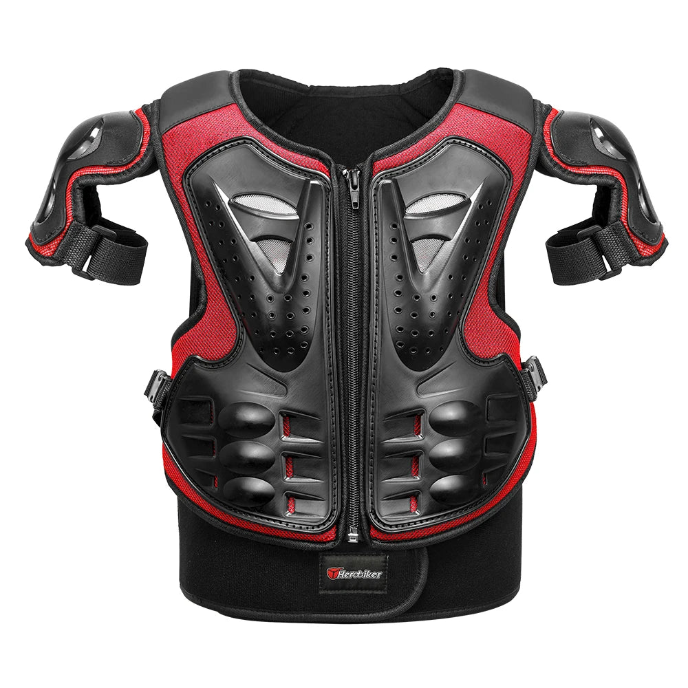 Kids Motorcycle Armor Vest Set with Elbow and Knee Pads