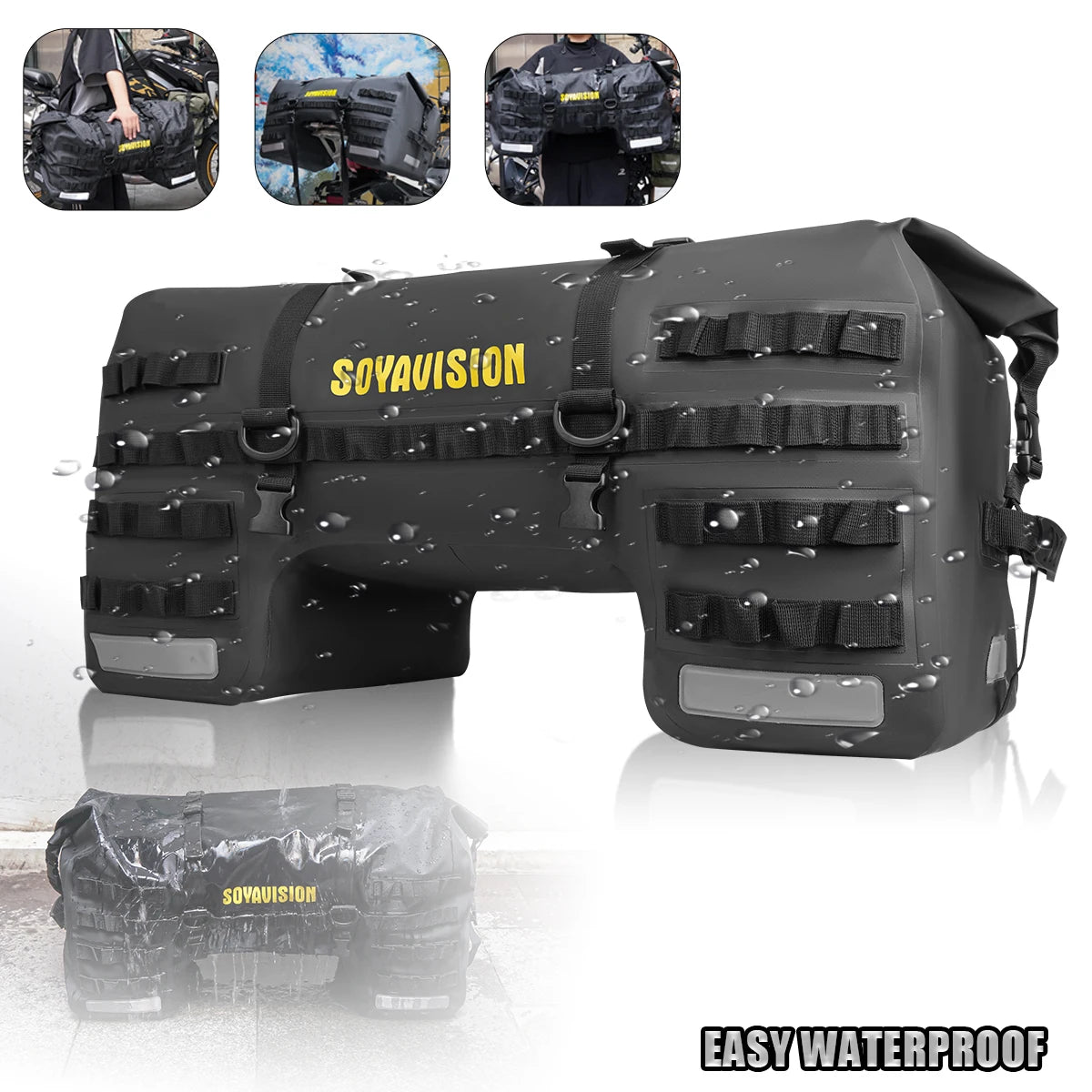 Waterproof Motorcycle Tail Bag 66L