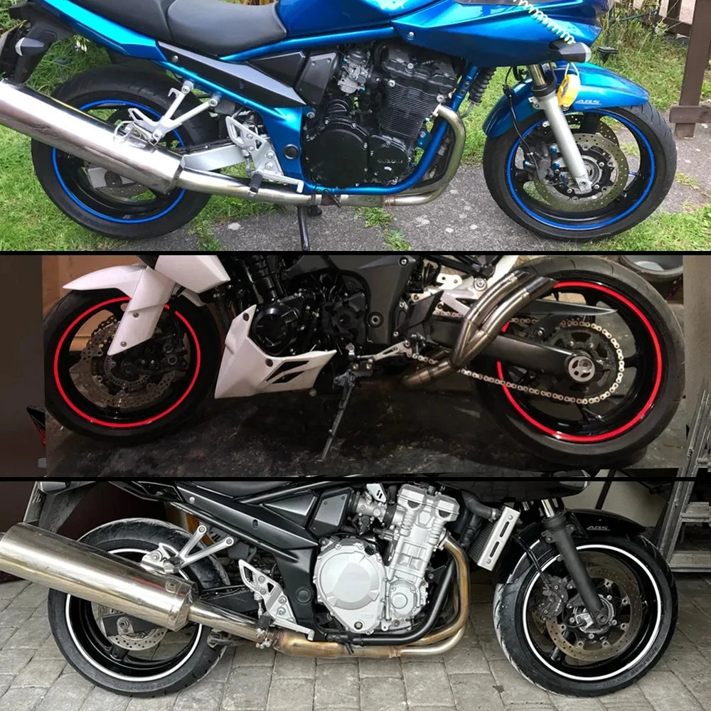Reflective Wheel Sticker Set for Honda, Kawasaki, Yamaha