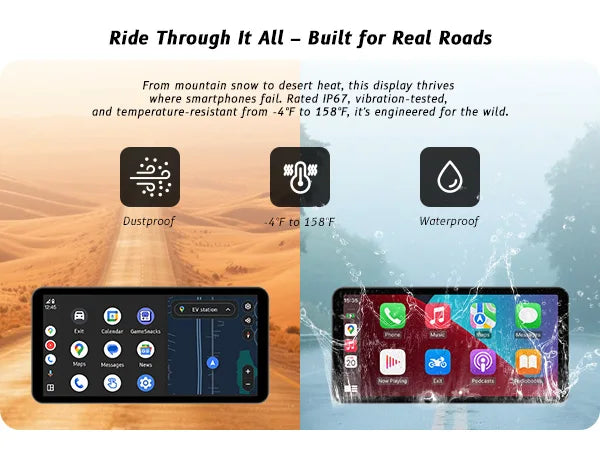 6-Inch Motorcycle Smart Display with Wireless CarPlay