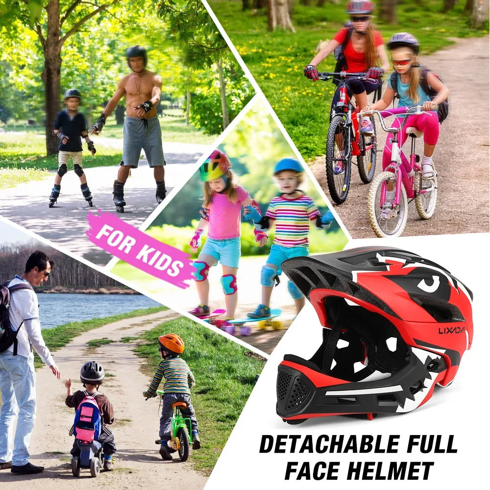Kids Detachable Full Face Bike Helmet