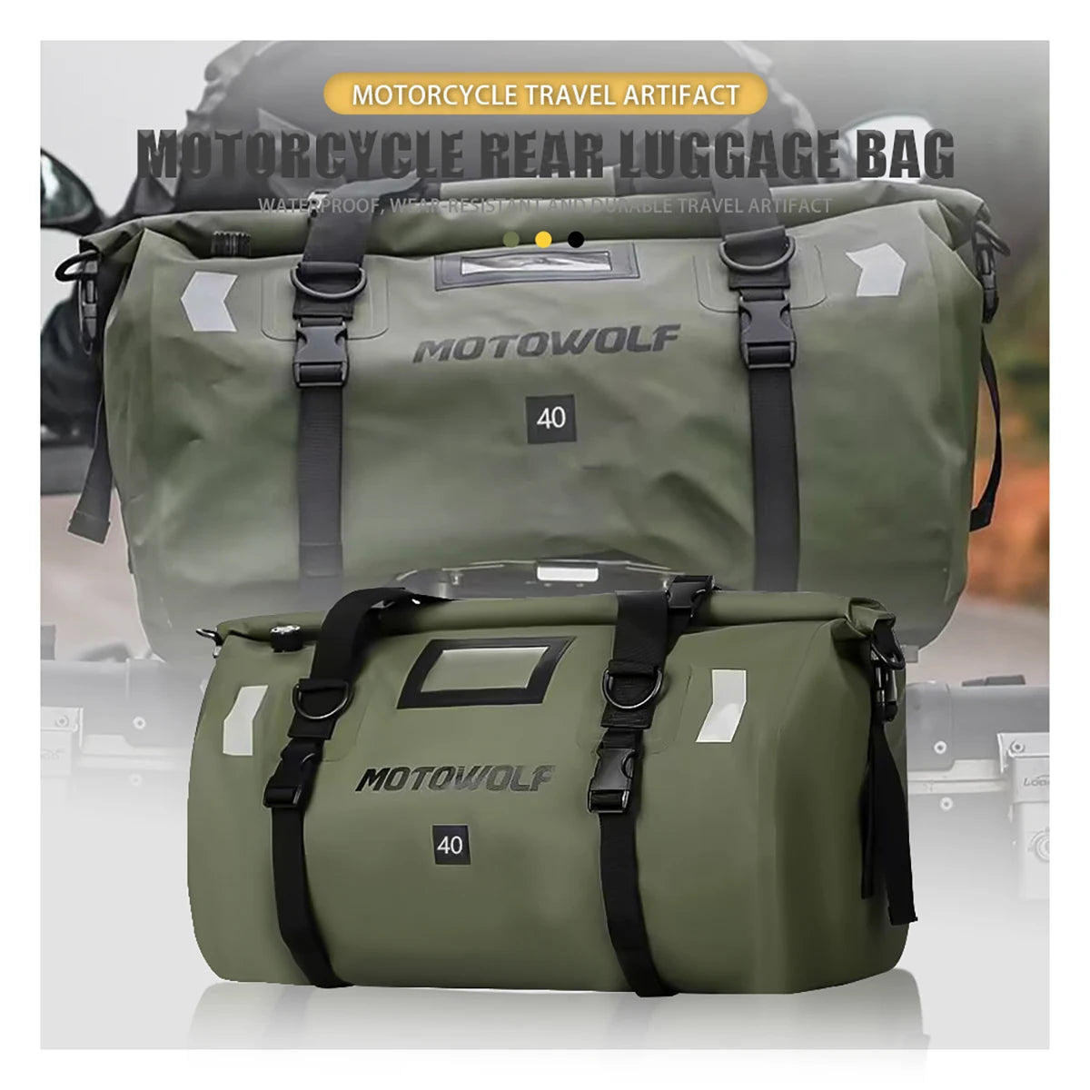 Waterproof Motorcycle Tail Bag 66L