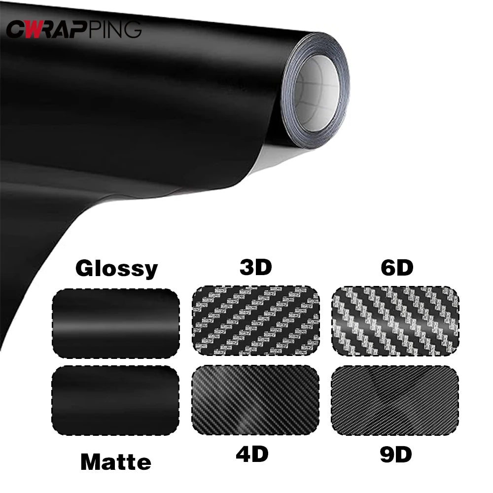 Carbon Fiber Vinyl Wrap Films - Glossy Matte Finish