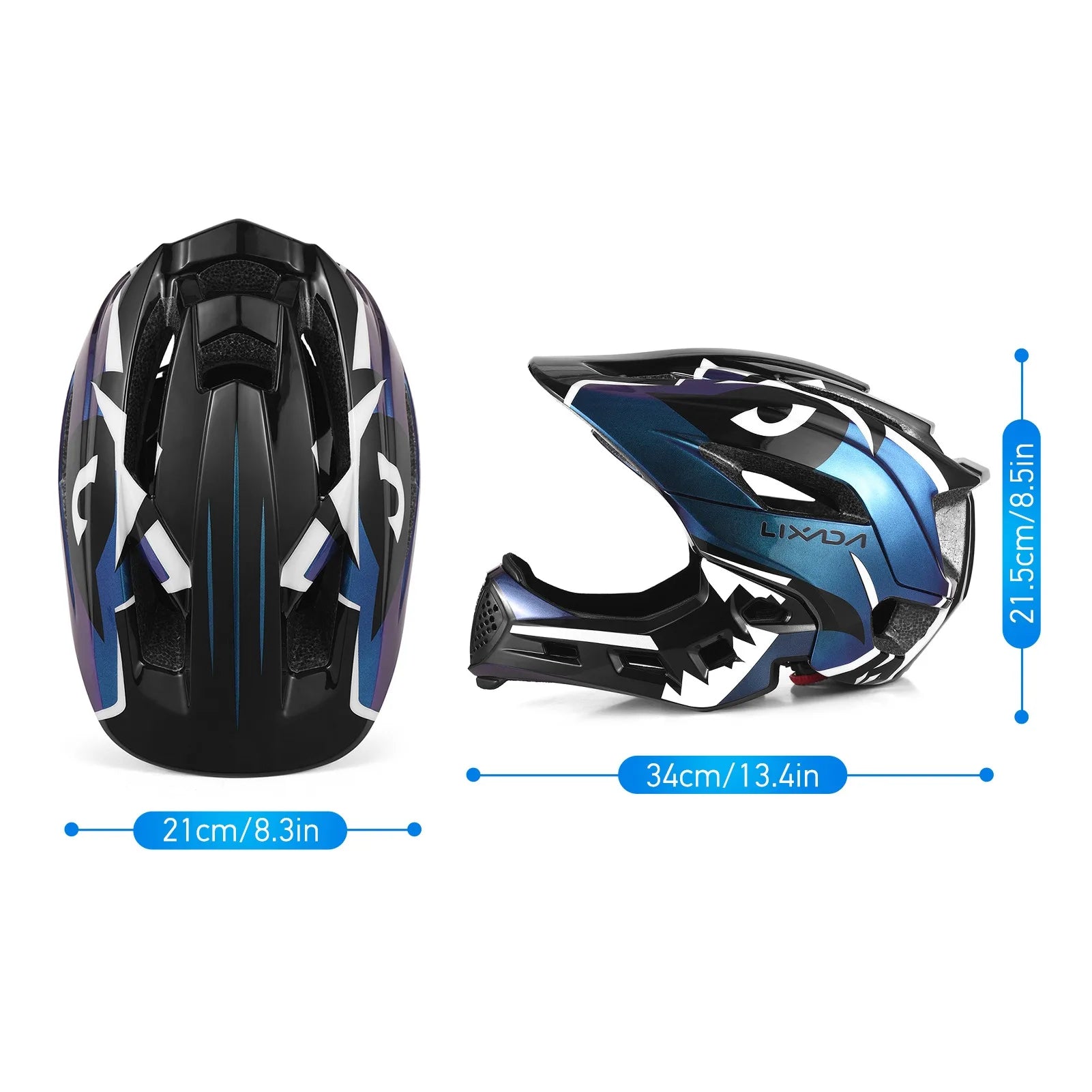 Kids Detachable Full Face Bike Helmet