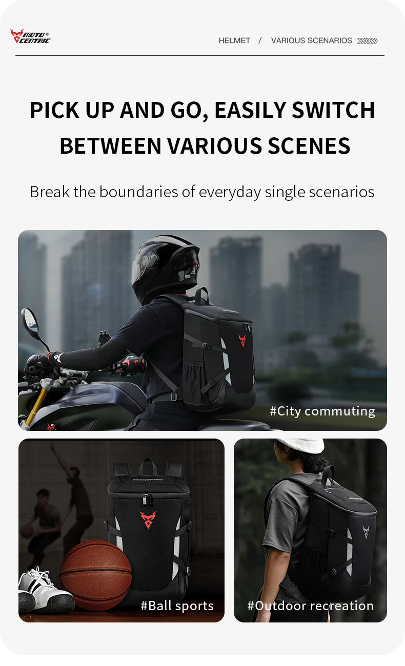 Reflective Waterproof Motorcycle Helmet Backpack