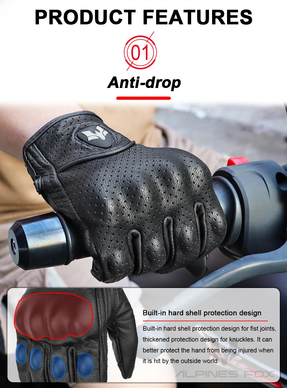 Touchscreen Vintage Motorcycle Gloves