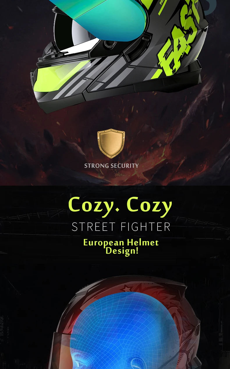 Double Visor Flip-Up Motorcycle Helmet