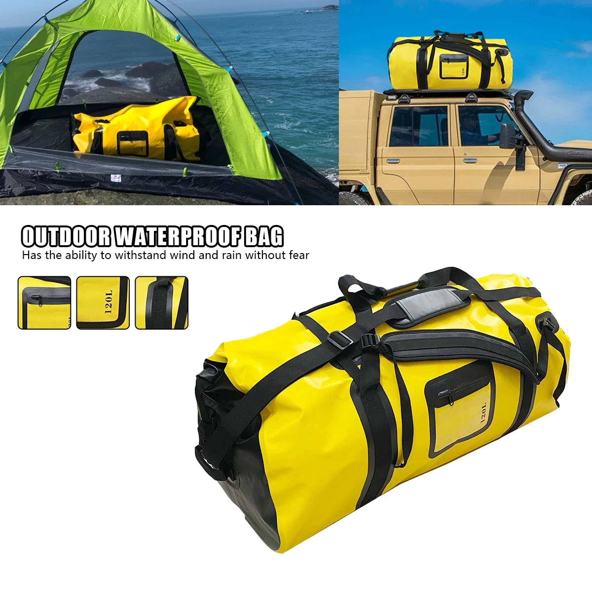 Waterproof Motorcycle Tail Bag 66L
