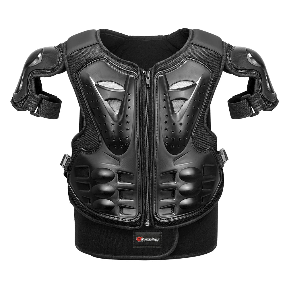 Kids Motorcycle Armor Vest Set with Elbow and Knee Pads