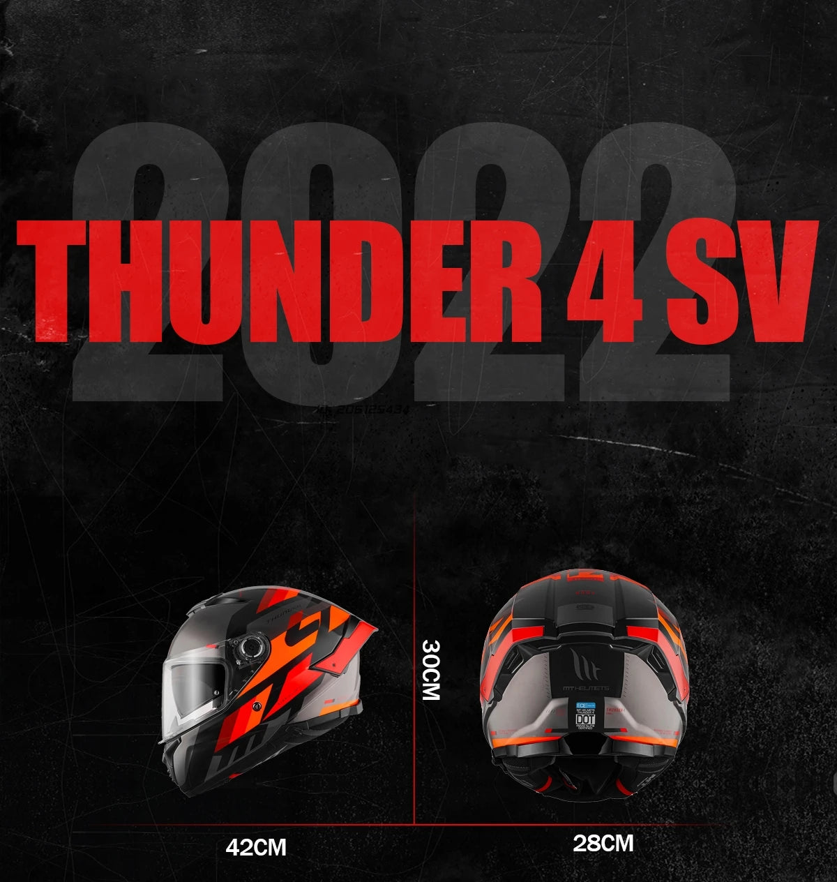 Full Face Motorcycle Helmet with Clear Visor