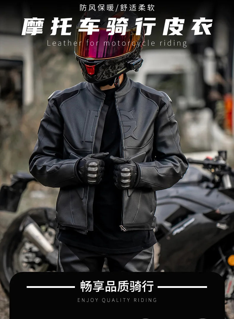 Men's Leather Motorcycle Jacket