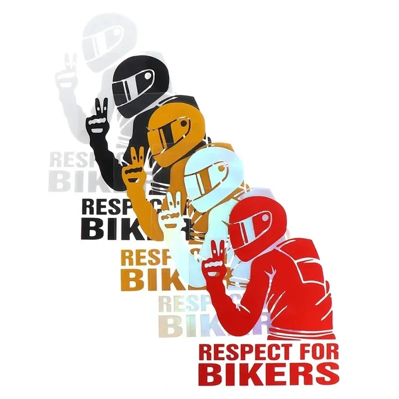 Respect Biker 3D Vinyl Sticker