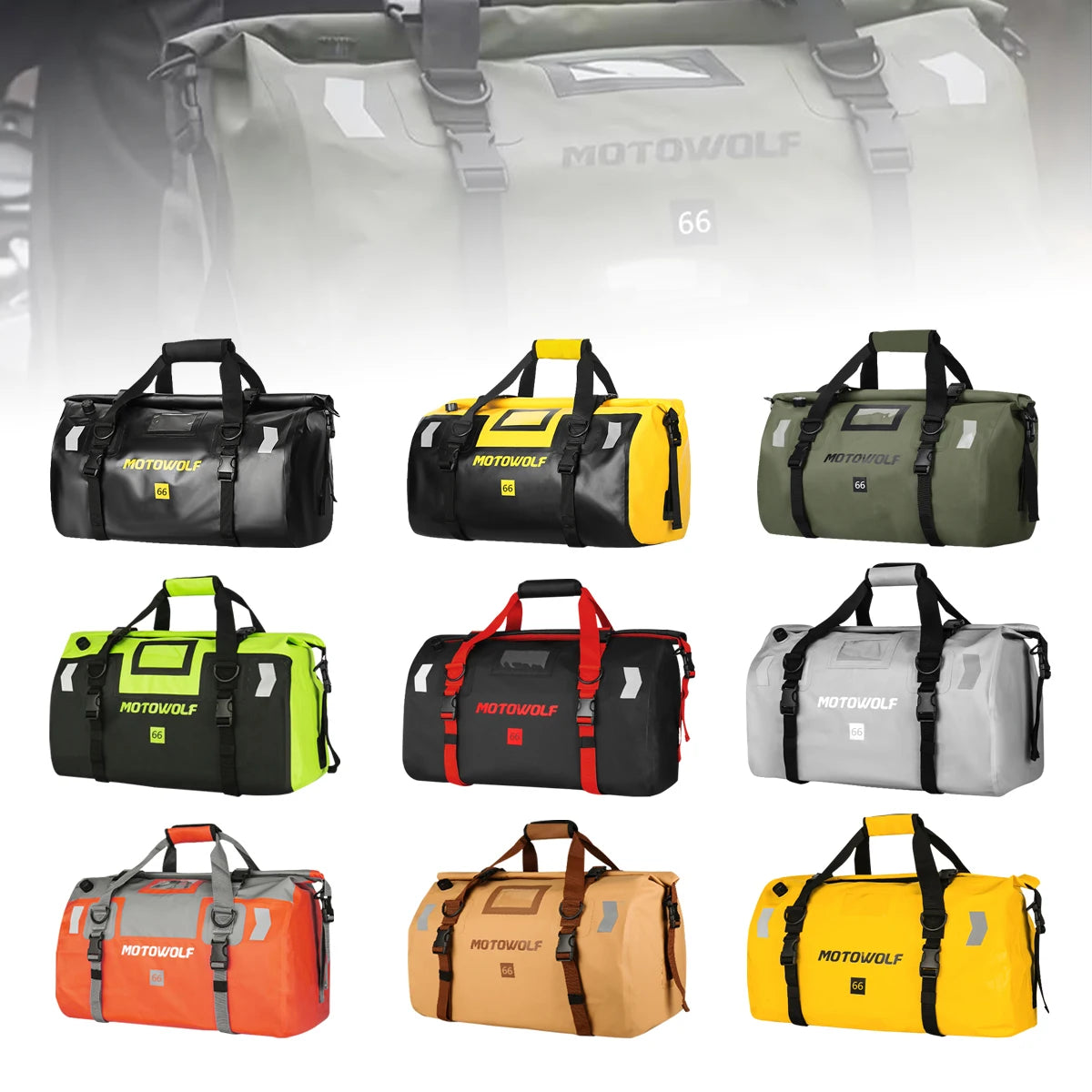 Waterproof Motorcycle Tail Bag 66L