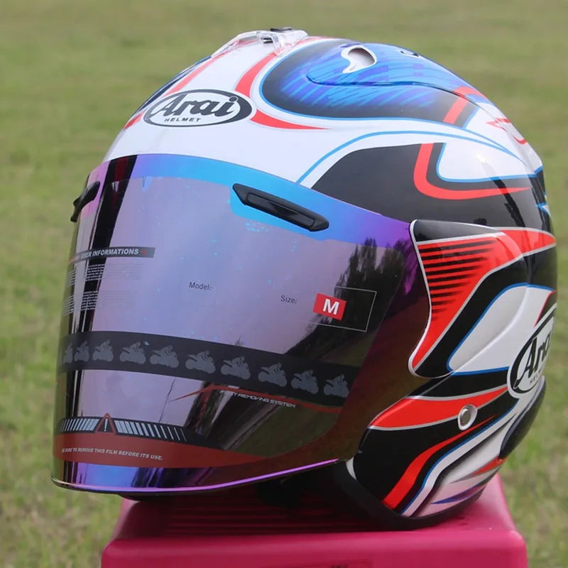SZ-Ram 3 White Blue Open Face Motorcycle Helmet