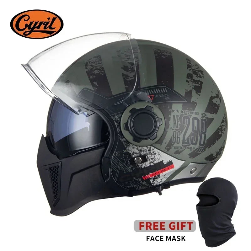 Retro Style Modular Motorcycle Helmet