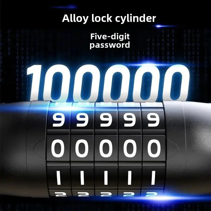 Electric Vehicle Motorcycle Chain Lock - Anti-Theft 5-Digit Code
