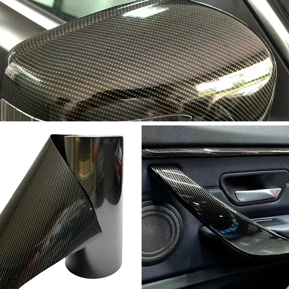Motorcycle 3D Carbon Fiber Vinyl Wrap