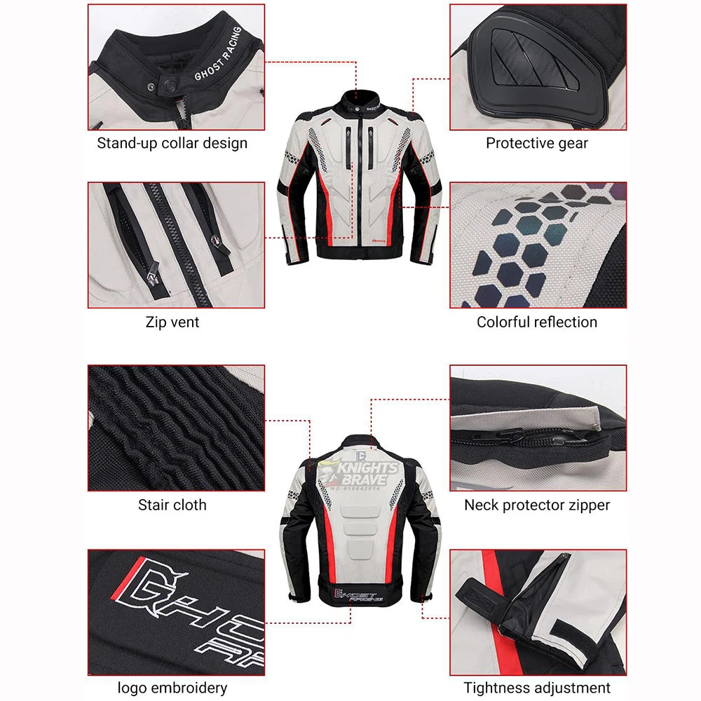 Men's Racing Motorcycle Jacket – Waterproof, Insulated