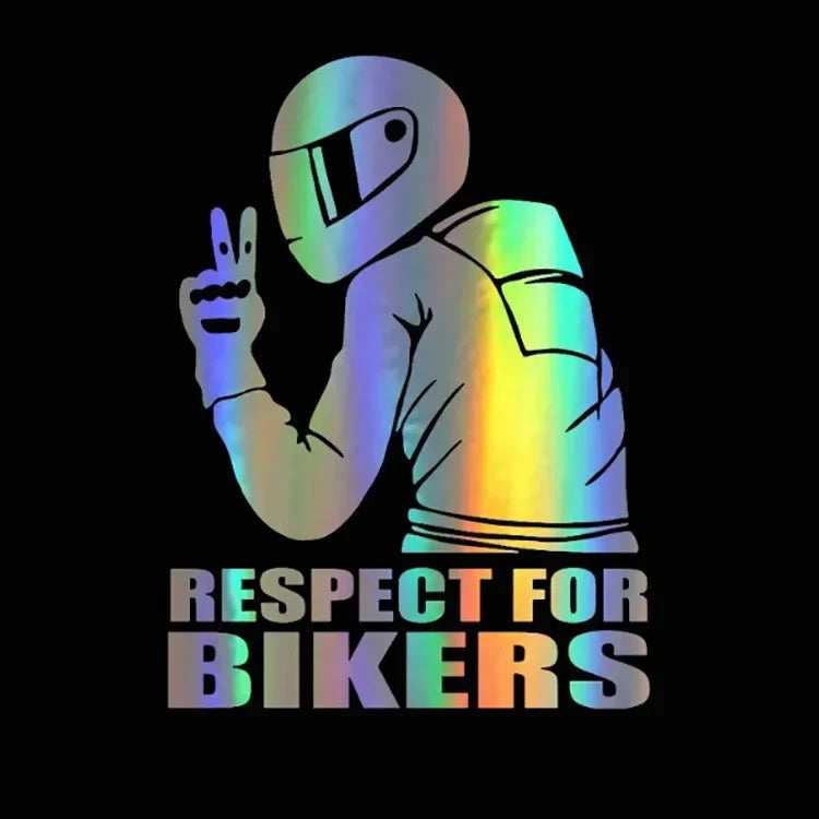 Respect Biker 3D Vinyl Sticker