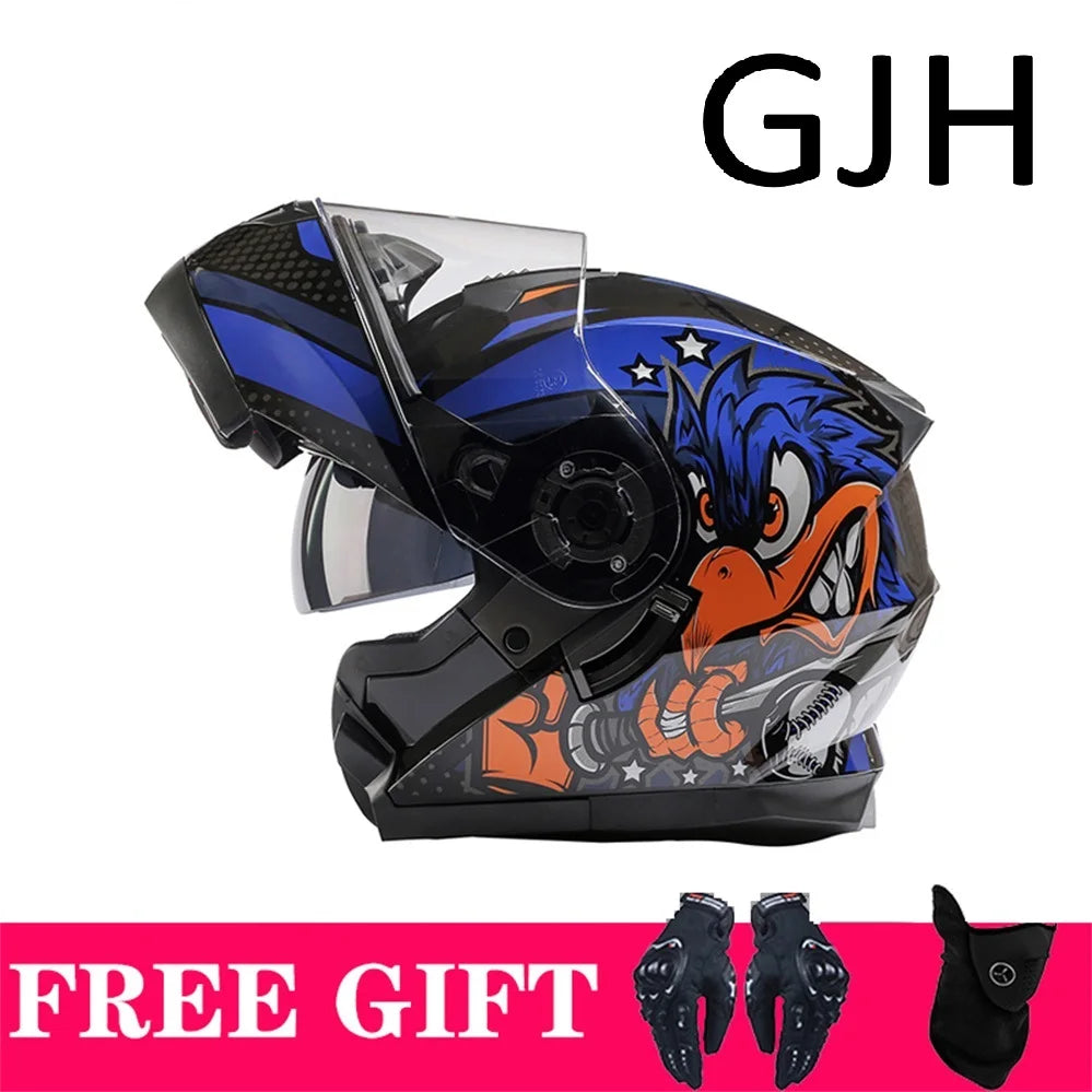 Double Visor Flip-Up Motorcycle Helmet