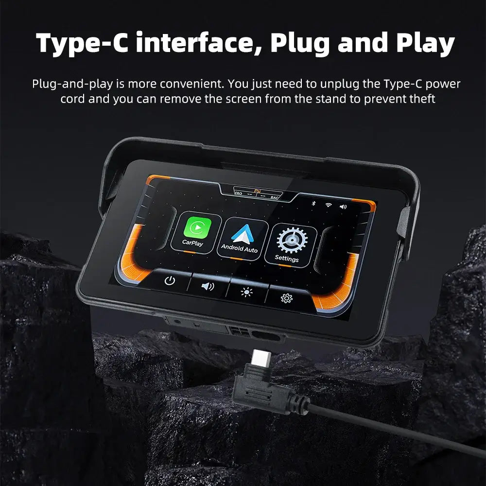 Wireless Motorcycle Display Screen – 5.0 Inch GPS Dashboard
