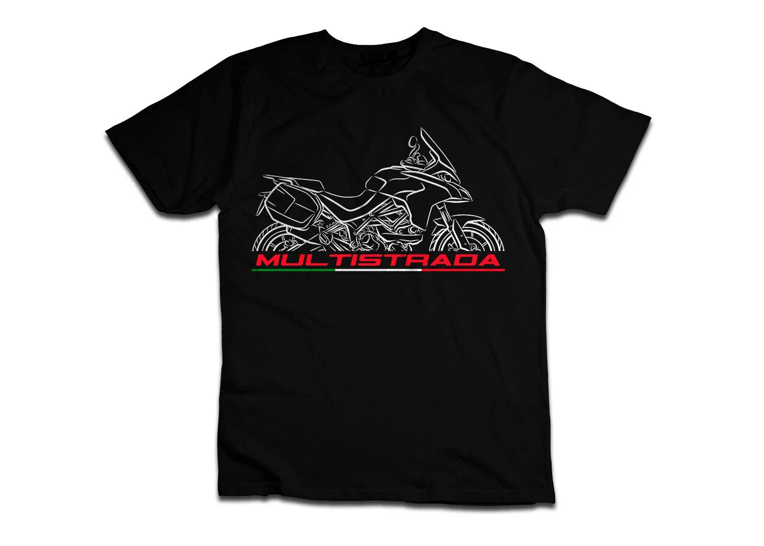 Men's Casual Multistrada V2 Motorcycle Graphic T-Shirt