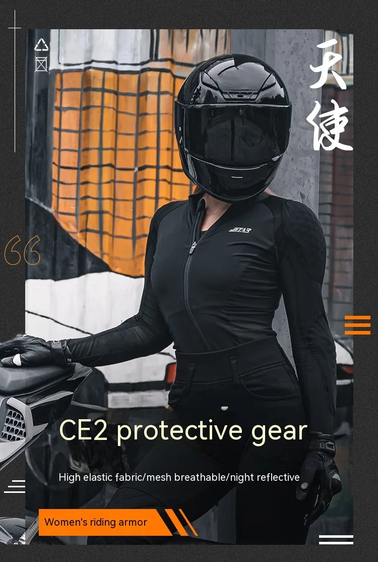 Women's CE Level 2 Summer Motorcycle Armor Jacket