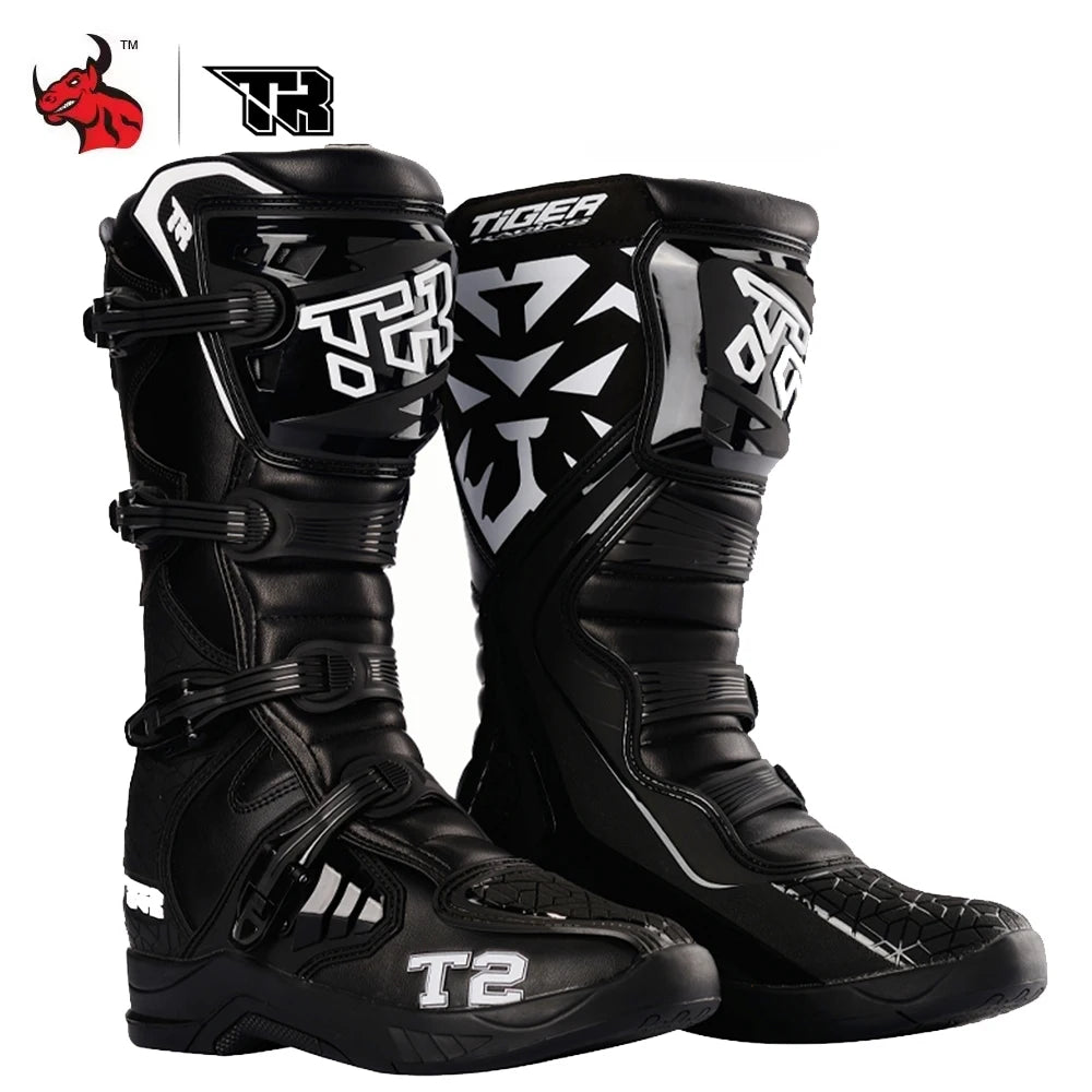 Professional Motocross Racing Long Boots