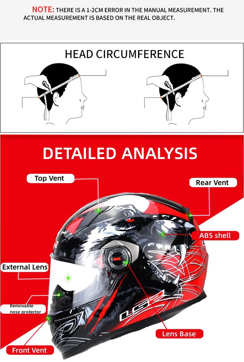 LS2 Full Face Motorcycle Helmet