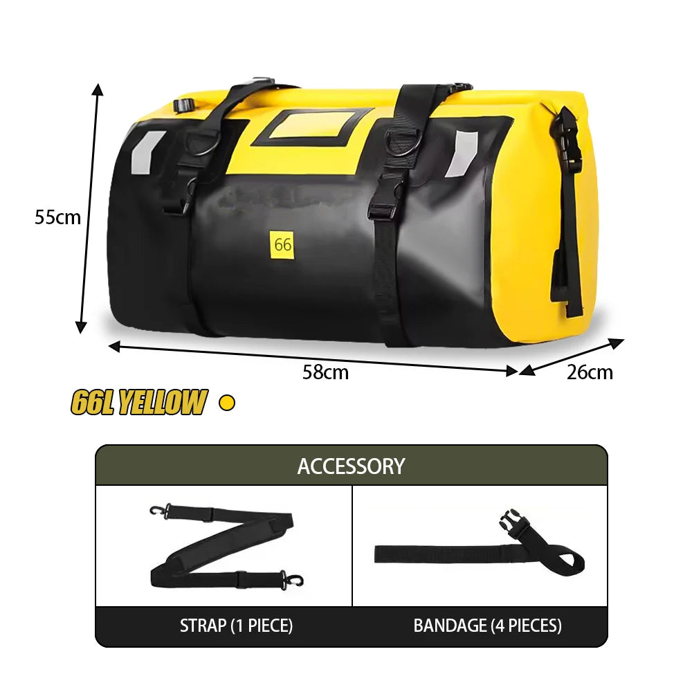 Waterproof Motorcycle Tail Bag 66L